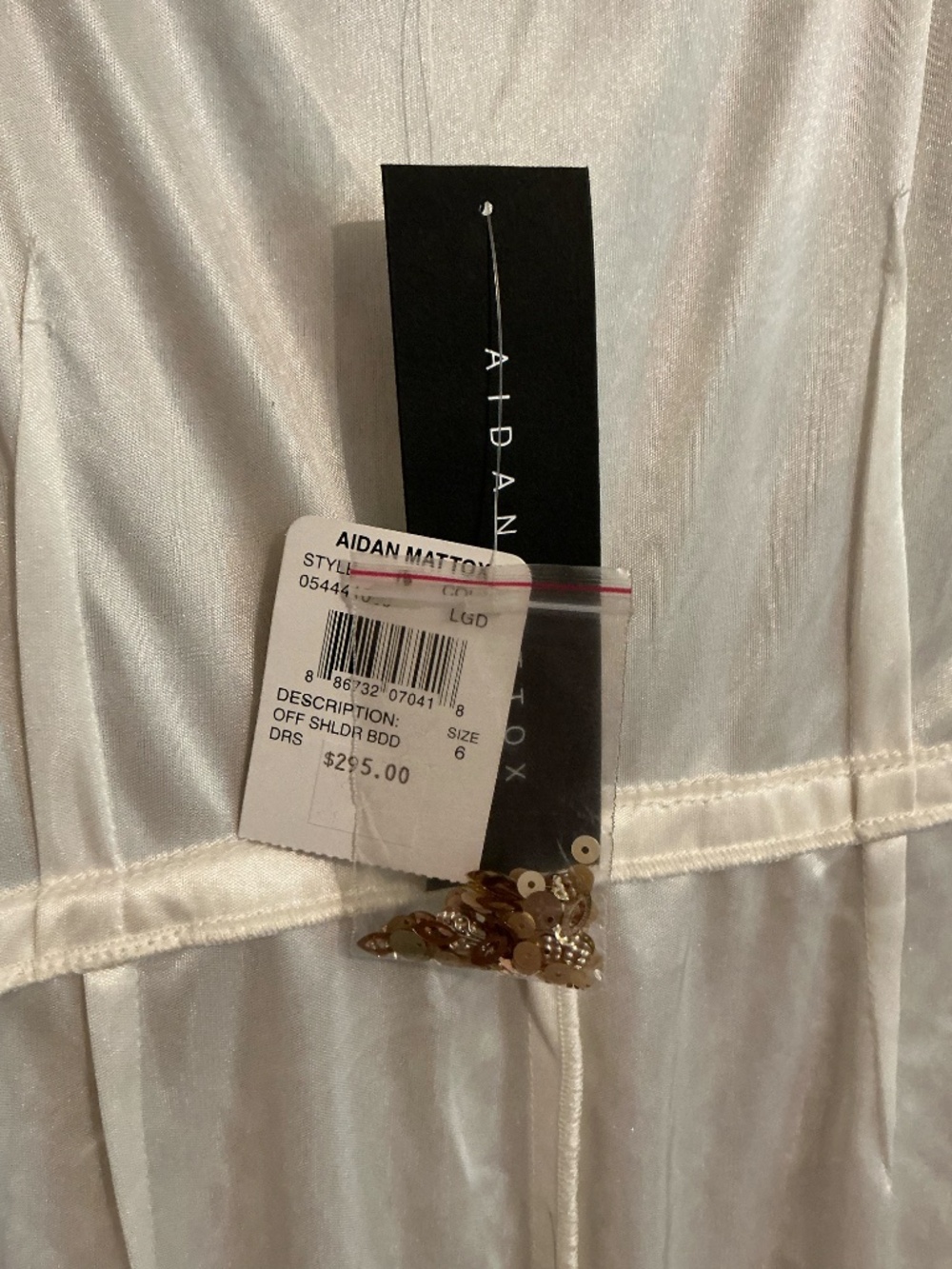 Aidan Mattox Sequin Mini Dress Size 6 - Picture 10 of 12